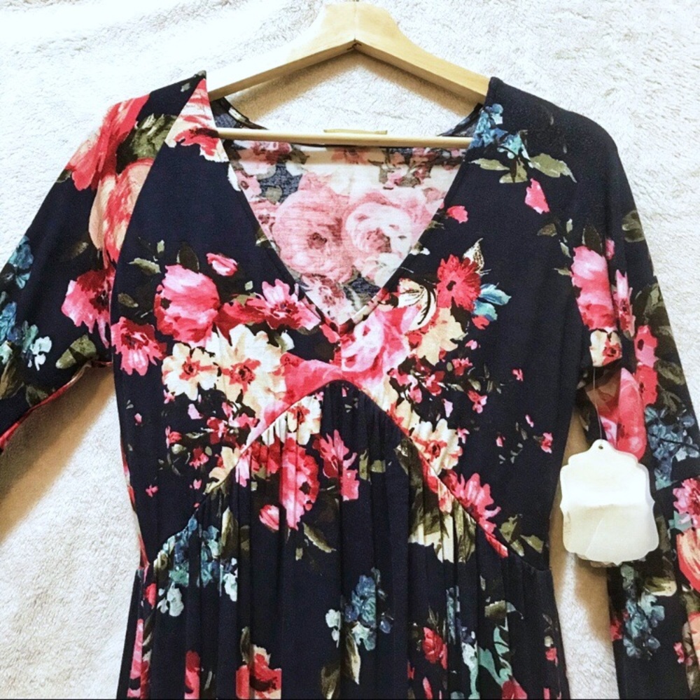 NWT Altar’d State Navy Floral Dress